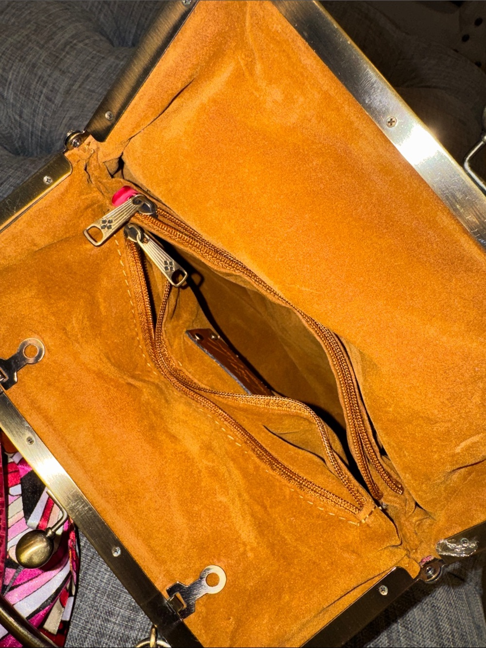 Patricia Nash Bag Novella Frame Bag in Magenta Croc Embossed Leather Crossbody - Picture 13 of 17
